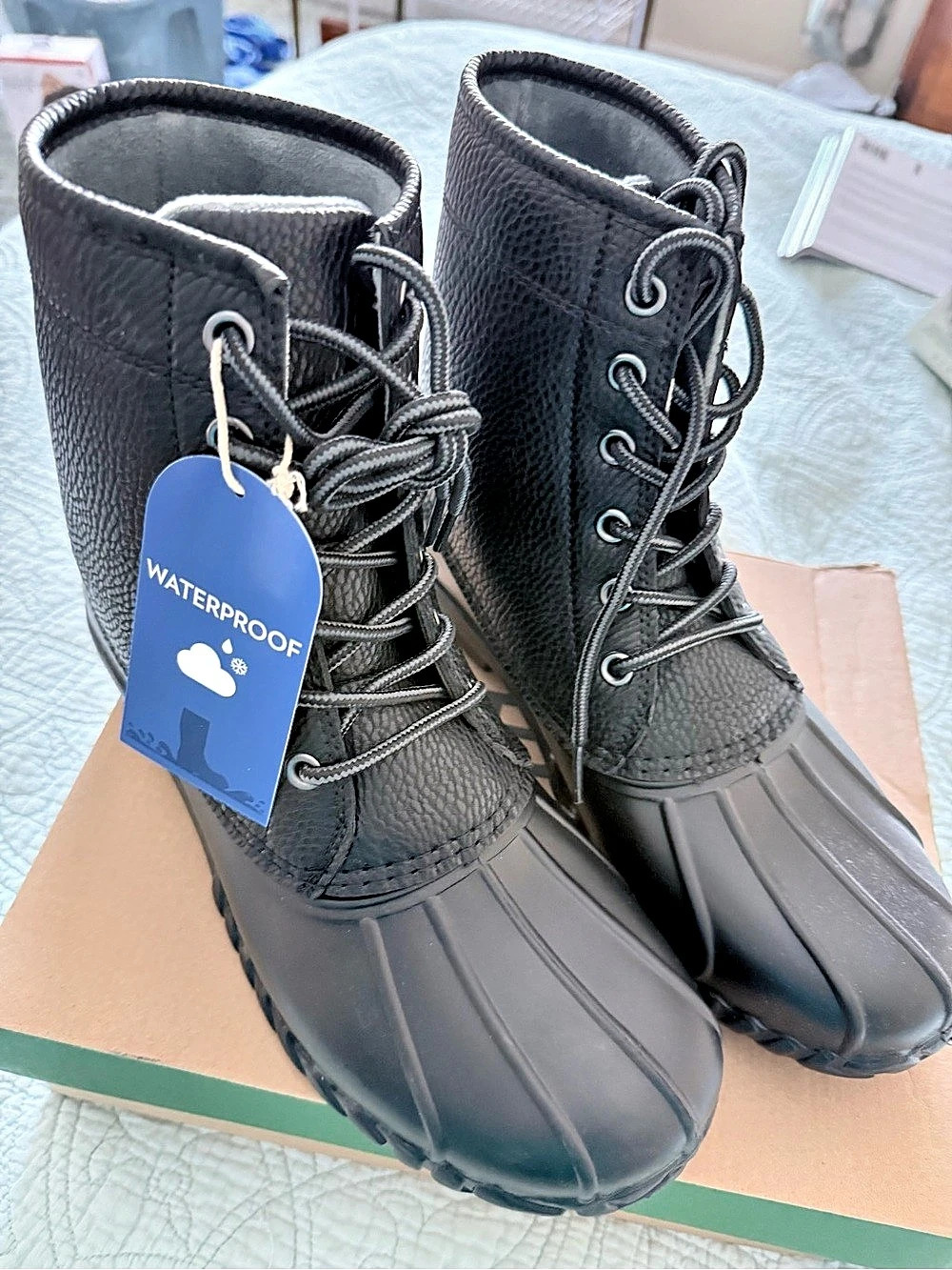 JBU Maine Duck Boot Black Waterproof Boots Men’s US 9M NWT